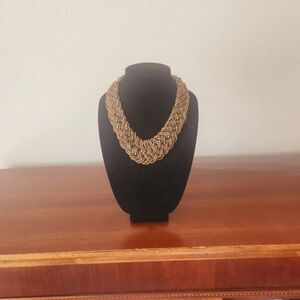 Stunning Gold Braided Necklace